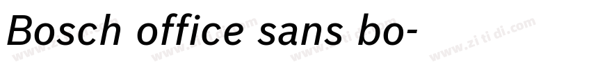 Bosch office sans bo字体转换